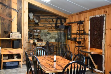 WILMINGTON NY - 29 Mayıs 2021 'de Wilmington, New York' ta görülen High Falls Vadisi.