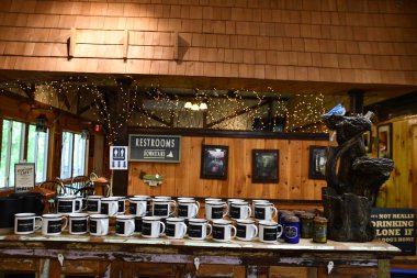 WILMINGTON NY - 29 Mayıs 2021 'de Wilmington, New York' ta görülen High Falls Vadisi.