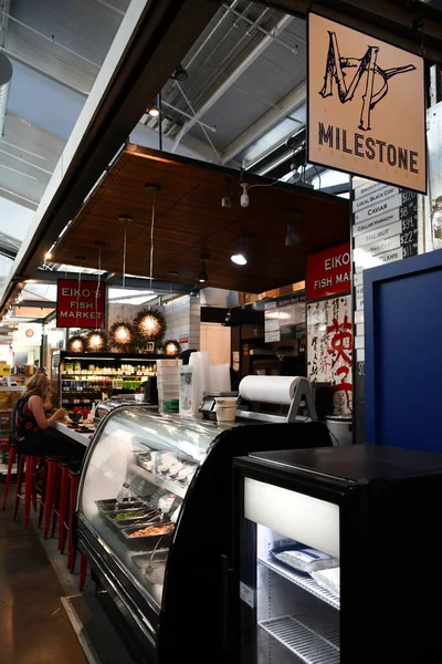 stock image NAPA CA - AUG 11: Oxbow Public Market in Napa, California, as seen on Aug 11, 2023.