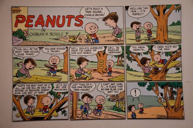 Santa Rosa ROSA CA - 11 Ağustos 2023 'te Santa Rosa, Kaliforniya' daki Charles M Schulz Müzesi ve Araştırma Merkezi 'nde görüldü..