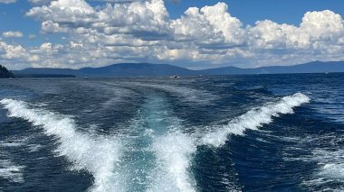 Kaliforniya 'daki Güney Tahoe Gölü manzarası
