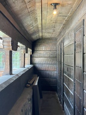 TAHOMA CA - 17 AUG: Vikingsholm Şatosu, Tahoma, Kaliforniya yakınlarındaki Güney Tahoe Gölü, 17 Ağustos 2023.