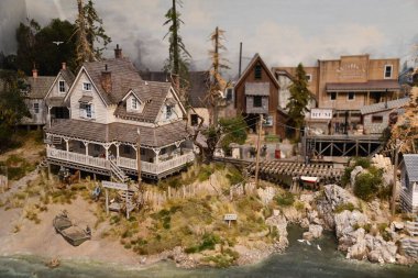 SACRAMENTO CA - 18 AUG: Kaliforniya Devlet Demiryolu Müzesi Sacramento, Kaliforniya, 18 Ağustos 2023.