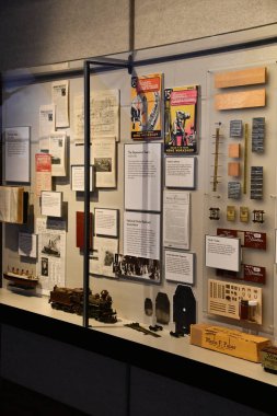 SACRAMENTO CA - 18 AUG: Kaliforniya Devlet Demiryolu Müzesi Sacramento, Kaliforniya, 18 Ağustos 2023.