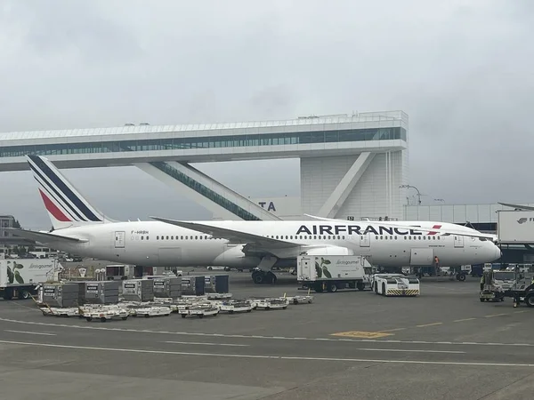 Seattle Aug Air France Uçağı Ağustos 2019 Washington Abd Deki Stok Resim