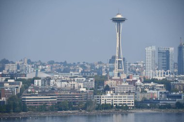 SEATTLE, WA - 21 AUG: Washington eyaletindeki Seattle silueti görüntüsü, 21 Ağustos 2023.