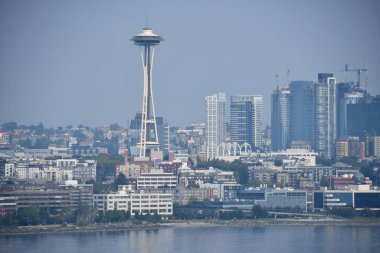 SEATTLE, WA - 21 AUG: Washington eyaletindeki Seattle silueti görüntüsü, 21 Ağustos 2023.