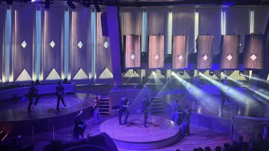 SEATTLE, WA - AUG 21: Starwater show aboard the Royal Caribbean Quantum of the Seas cruise ship sailed from Seattle, Washington, as seen on Aug 21, 2023.