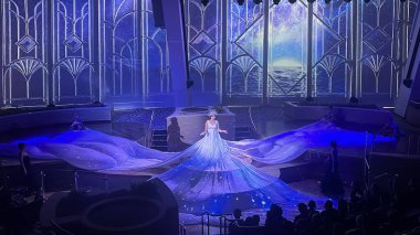 SEATTLE, WA - AUG 21: Starwater show aboard the Royal Caribbean Quantum of the Seas cruise ship sailed from Seattle, Washington, as seen on Aug 21, 2023.