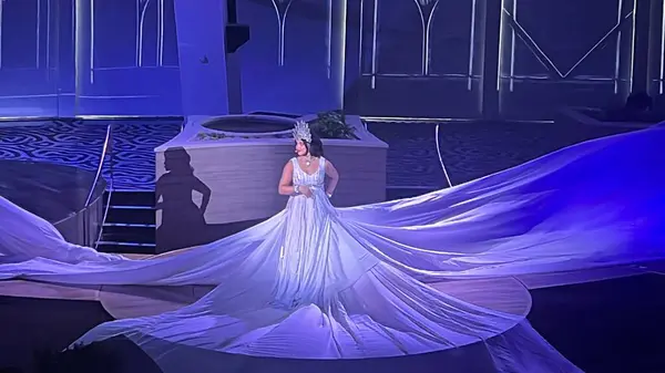 SEATTLE, WA - AUG 21: Starwater show aboard the Royal Caribbean Quantum of the Seas cruise ship sailed from Seattle, Washington, as seen on Aug 21, 2023.