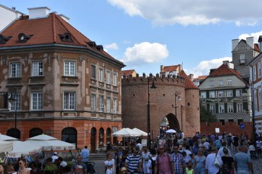 WARsaw, POLAND - 11 Ağustos 2019 'da Polonya' nın Varşova şehrinde görüldüğü gibi.