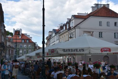 WARsaw, POLAND - 11 Ağustos 2019 'da Polonya' nın Varşova şehrinde görüldüğü gibi.