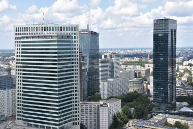 WARsaw, POLAND - 17 Ağustos 2019 'da Polonya' nın Varşova kentindeki kıtalararası otel.