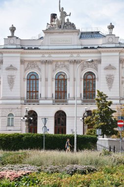 WARsaw, POLAND - 17 AUG: Politechnika (Varşova Teknoloji Üniversitesi), 17 Ağustos 2019 'da görüldüğü üzere.