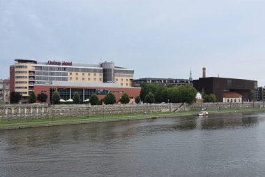 KRAKOW, POLAND - 13 Ağustos 2022 'de Polonya' nın Krakow kentindeki Qubus Oteli.