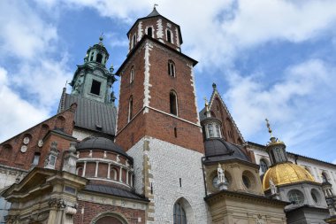 KRAKOW, POLAND - 13 AUG Wawel Katedrali, Krakow, Polonya, 13 Ağustos 2019 'da görüldüğü gibi.