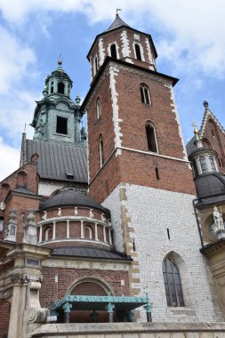 KRAKOW, POLAND - 13 AUG Wawel Katedrali, Krakow, Polonya, 13 Ağustos 2019 'da görüldüğü gibi.