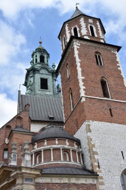KRAKOW, POLAND - 13 AUG Wawel Katedrali, Krakow, Polonya, 13 Ağustos 2019 'da görüldüğü gibi.