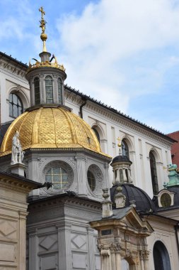 KRAKOW, POLAND - 13 AUG Wawel Katedrali, Krakow, Polonya, 13 Ağustos 2019 'da görüldüğü gibi.