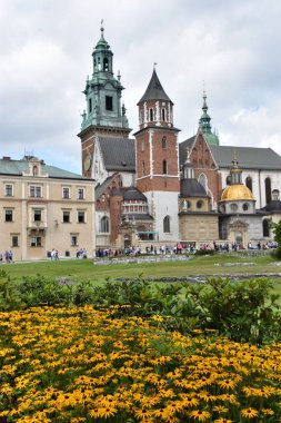 KRAKOW, POLAND - 13 AUG Wawel Katedrali, Krakow, Polonya, 13 Ağustos 2019 'da görüldüğü gibi.