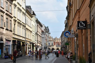 KRAKOW, POLAND - 12 Ağustos 2019 'da Polonya' nın Krakow şehrinde görüldüğü gibi.