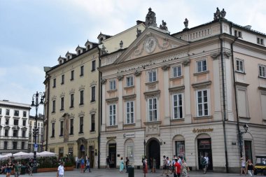 KRAKOW, POLAND - 12 Ağustos 2019 'da Polonya' nın Krakow şehrinde görüldüğü gibi.
