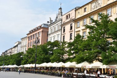 KRAKOW, POLAND - 12 Ağustos 2019 'da Polonya' nın Krakow şehrinde görüldüğü gibi.