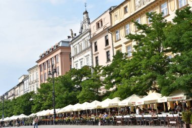 KRAKOW, POLAND - 12 Ağustos 2019 'da Polonya' nın Krakow şehrinde görüldüğü gibi.