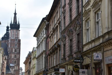 KRAKOW, POLAND - 12 Ağustos 2019 'da Polonya' nın Krakow şehrinde görüldüğü gibi.
