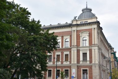 KRAKOW, POLAND - 12 AUG: Jan Matejko Krakow, Polonya Güzel Sanatlar Akademisi, 12 Ağustos 2019.