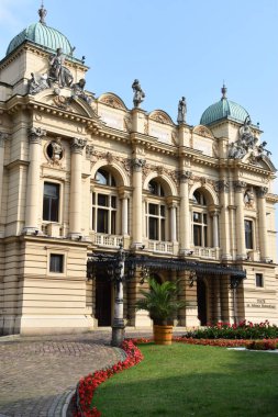 KRAKOW, POLAND - 12 AUG: Juliusz Slowacki Tiyatrosu, Krakow, Polonya, Avrupa, 12 Ağustos 2019.