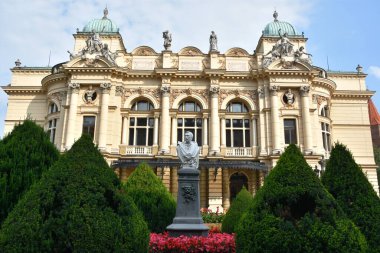 KRAKOW, POLAND - 12 AUG: Juliusz Slowacki Tiyatrosu, Krakow, Polonya, Avrupa, 12 Ağustos 2019.