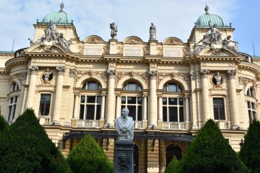 KRAKOW, POLAND - 12 AUG: Juliusz Slowacki Tiyatrosu, Krakow, Polonya, Avrupa, 12 Ağustos 2019.