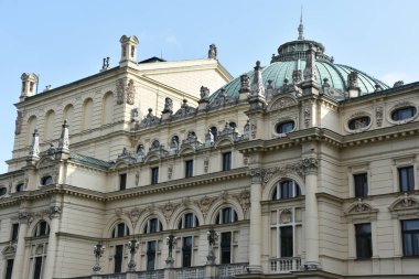 KRAKOW, POLAND - 12 AUG: Juliusz Slowacki Tiyatrosu, Krakow, Polonya, Avrupa, 12 Ağustos 2019.