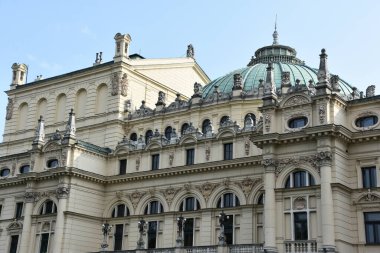 KRAKOW, POLAND - 12 AUG: Juliusz Slowacki Tiyatrosu, Krakow, Polonya, Avrupa, 12 Ağustos 2019.