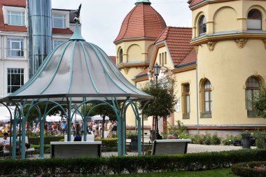 SOPOT, POLAND - 18 AUG: Pomorskie Centrum Reumatologiczne (Pomeranya Romatoloji Merkezi), 18 Ağustos 2018 tarihinde Polonya 'nın Sopot kentinde görüldü..
