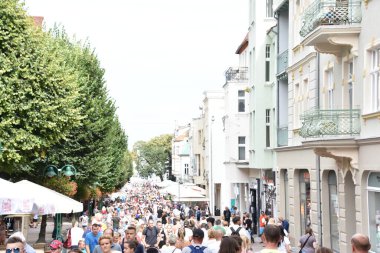 SOPOT, POLAND - 18 Ağustos 2019 'da Polonya' nın Sopot kasabasında görüldüğü gibi.