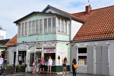 SOPOT, POLAND - 18 Ağustos 2019 'da Polonya' nın Sopot kasabasında görüldüğü gibi.