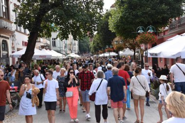 SOPOT, POLAND - 18 Ağustos 2019 'da Polonya' nın Sopot kasabasında görüldüğü gibi.