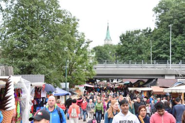 ZAKOPANE, POLAND - 14 AÇIK Polonya 'nın Zakopane kentindeki fuar alanı, 14 Ağustos 2019.