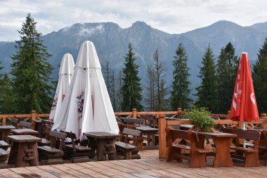 ZAKOPANE, POLAND - 14 AUG: Zakopane, Polonya 'da Gubalowka' nın tepesinde, 14 Ağustos 2019 'da görüldüğü gibi.