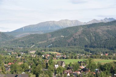 Polonya 'da Zakopane çevresindeki dağların manzarası