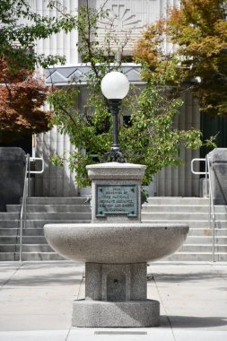 CARSON CITY, NV - 14 AUG: 14 Ağustos 2023 'te Carson City, Nevada' da görülen Başsavcılık ve Çeşmesi.