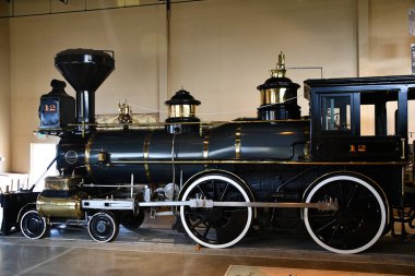 CARSON CITY, NEVADA - 14 AUG: Nevada Eyalet Demiryolu Müzesi, Carson City, Nevada, 14 Ağustos 2023.