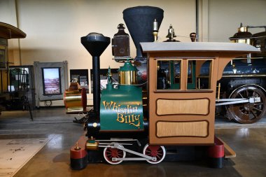 CARSON CITY, NEVADA - 14 AUG: Nevada Eyalet Demiryolu Müzesi, Carson City, Nevada, 14 Ağustos 2023.