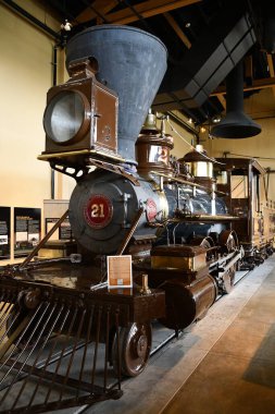 CARSON CITY, NEVADA - 14 AUG: Nevada Eyalet Demiryolu Müzesi, Carson City, Nevada, 14 Ağustos 2023.