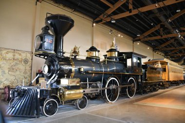 CARSON CITY, NEVADA - 14 AUG: Nevada Eyalet Demiryolu Müzesi, Carson City, Nevada, 14 Ağustos 2023.