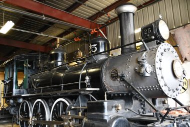 CARSON CITY, NEVADA - 14 AUG: Nevada Eyalet Demiryolu Müzesi, Carson City, Nevada, 14 Ağustos 2023.