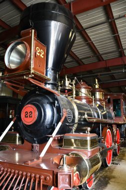 CARSON CITY, NEVADA - 14 AUG: Nevada Eyalet Demiryolu Müzesi, Carson City, Nevada, 14 Ağustos 2023.