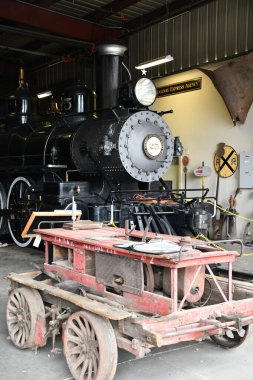 CARSON CITY, NEVADA - 14 AUG: Nevada Eyalet Demiryolu Müzesi, Carson City, Nevada, 14 Ağustos 2023.